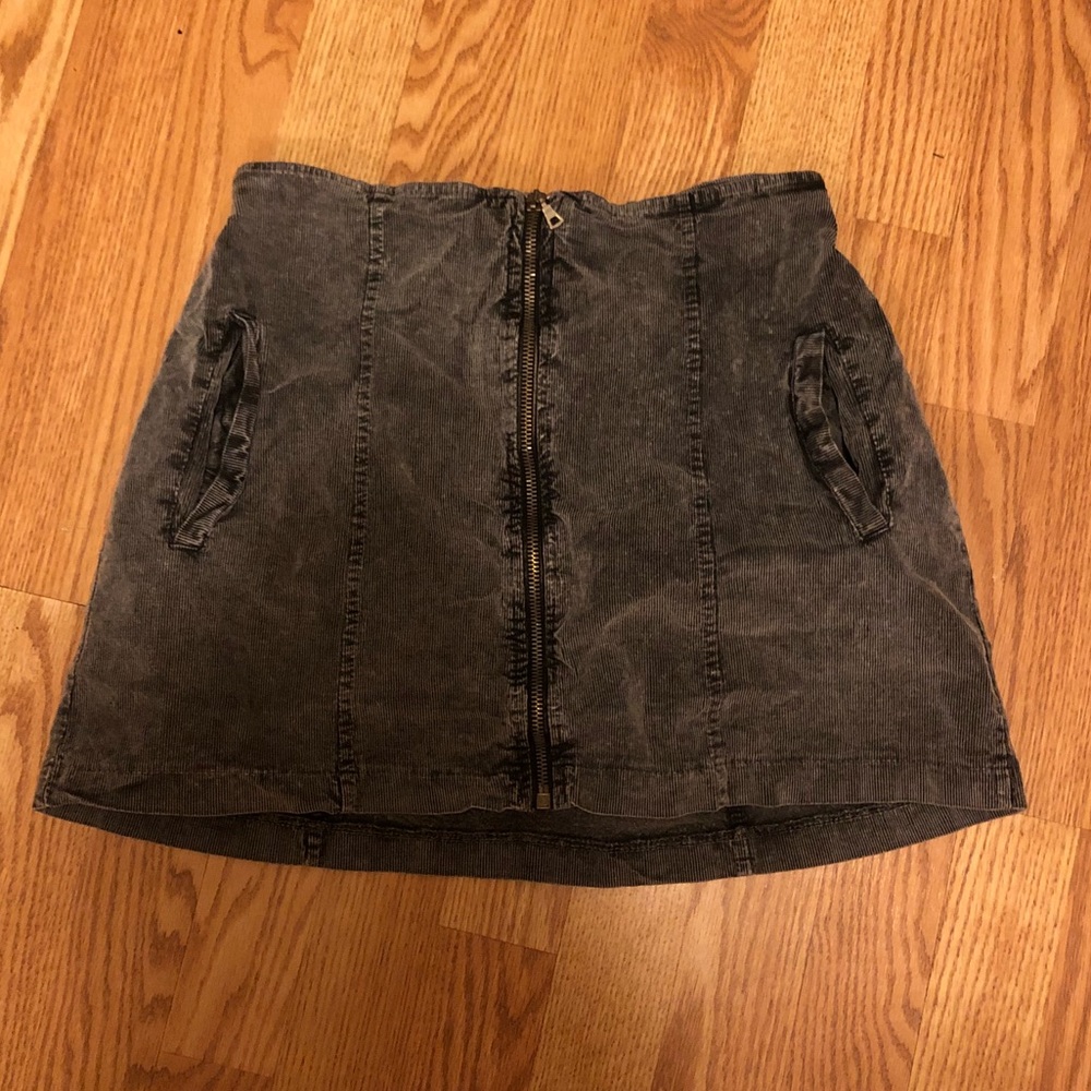 DONT ASK WHY corduroy zipper skirt